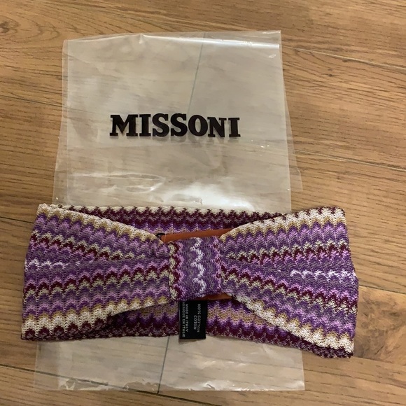 💕x2HP💕Missoni zig zag chevron purple knit headband - Picture 5 of 8
